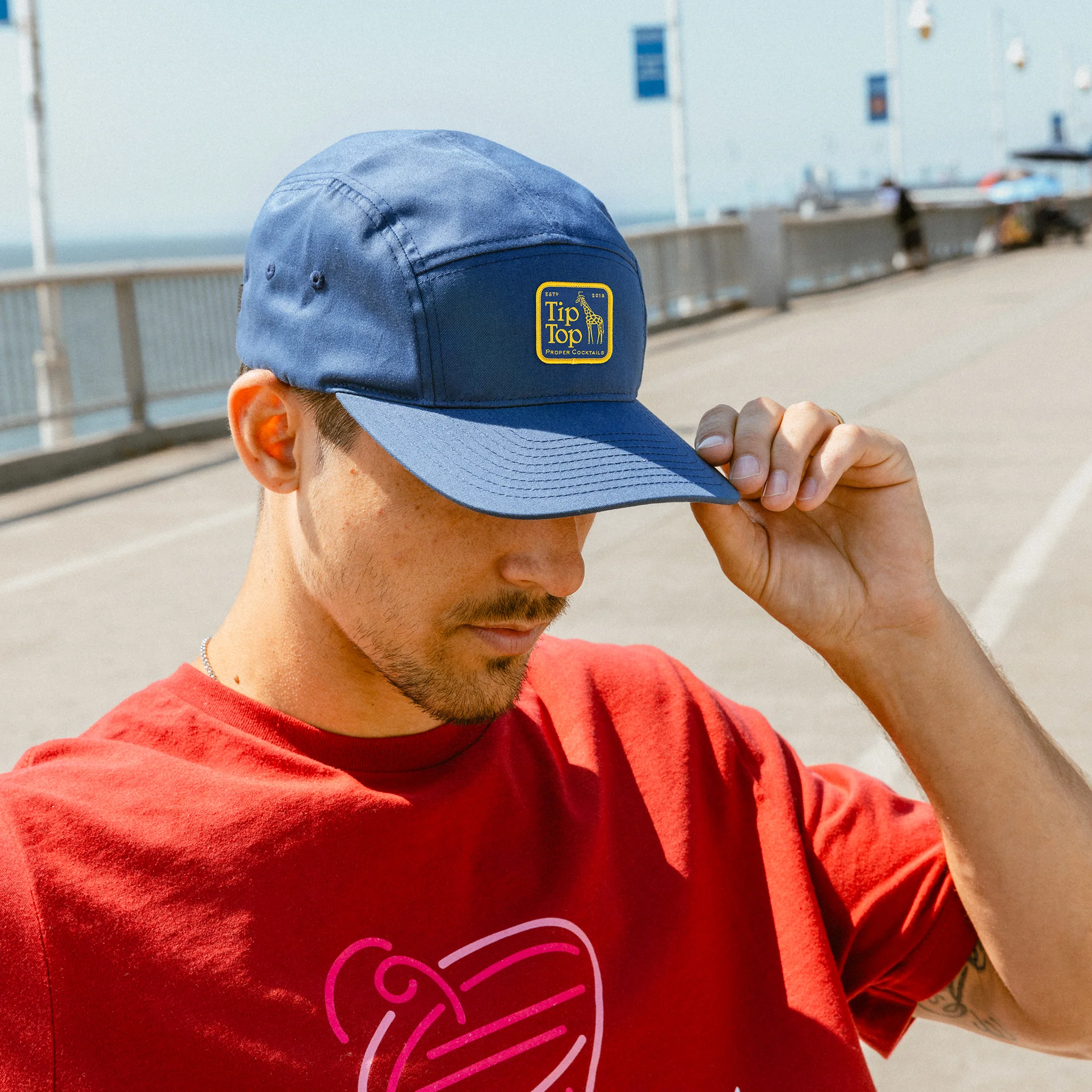 Navy 5-Panel Racer Hat - Image 2